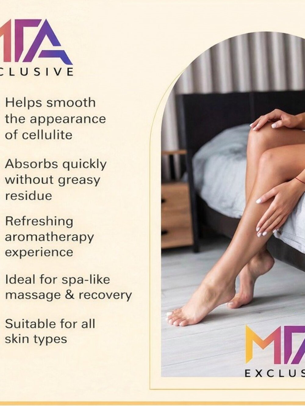 MFA Exclusive Anti-Cellulite Massage Oil 8oz | Firming & Tightening Body Oil - Picture 2 of 8